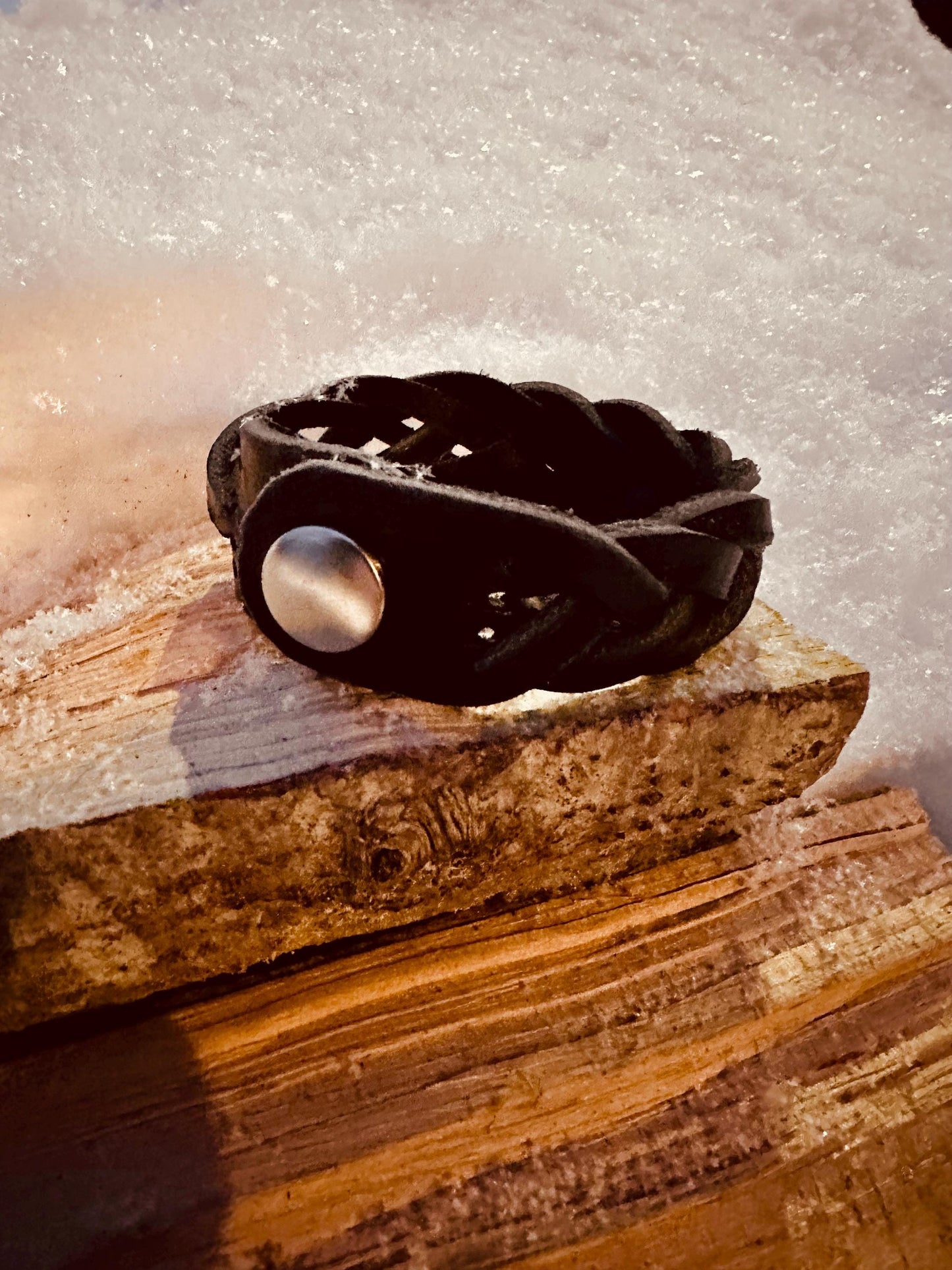 One-of-a-Kind Viking Bracelet - Handcrafted from Norwegian Leather