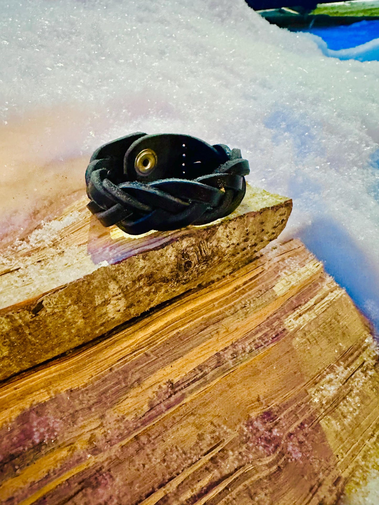 One-of-a-Kind Viking Bracelet - Handcrafted from Norwegian Leather
